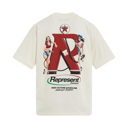 Represent Premium T-Shirt in Flat White