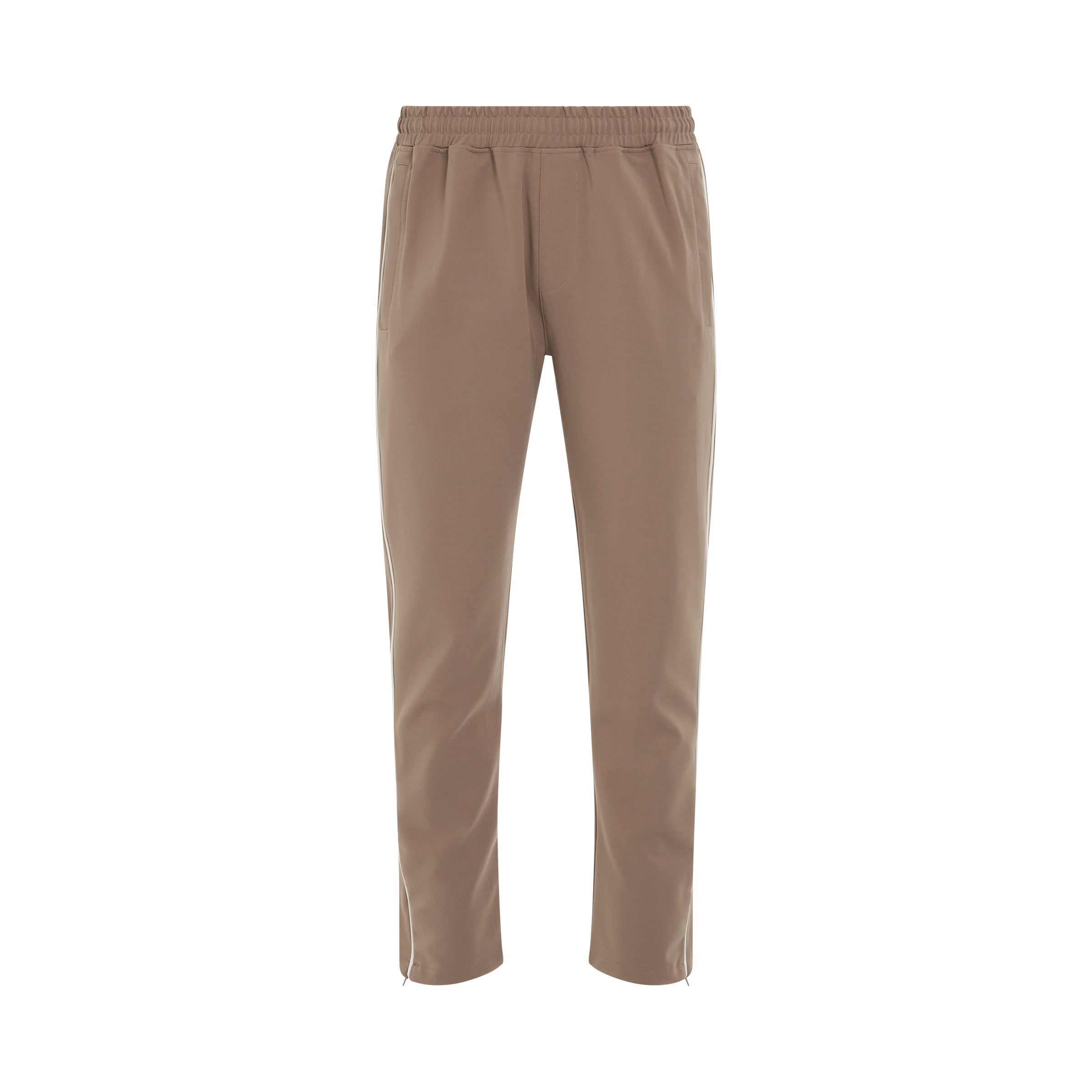 Interlock Split Trackpant in Mushroom/Flat White