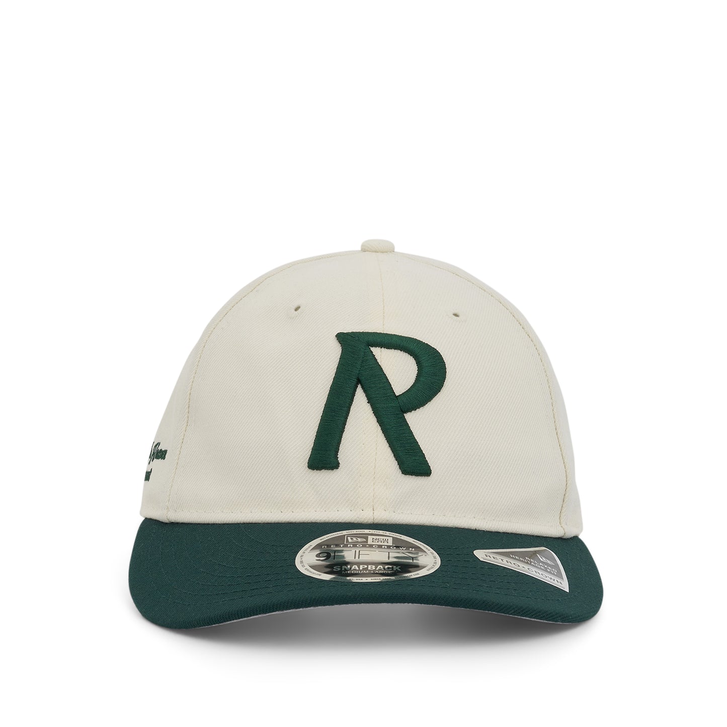 Initial Cap in Cream/Racing Green