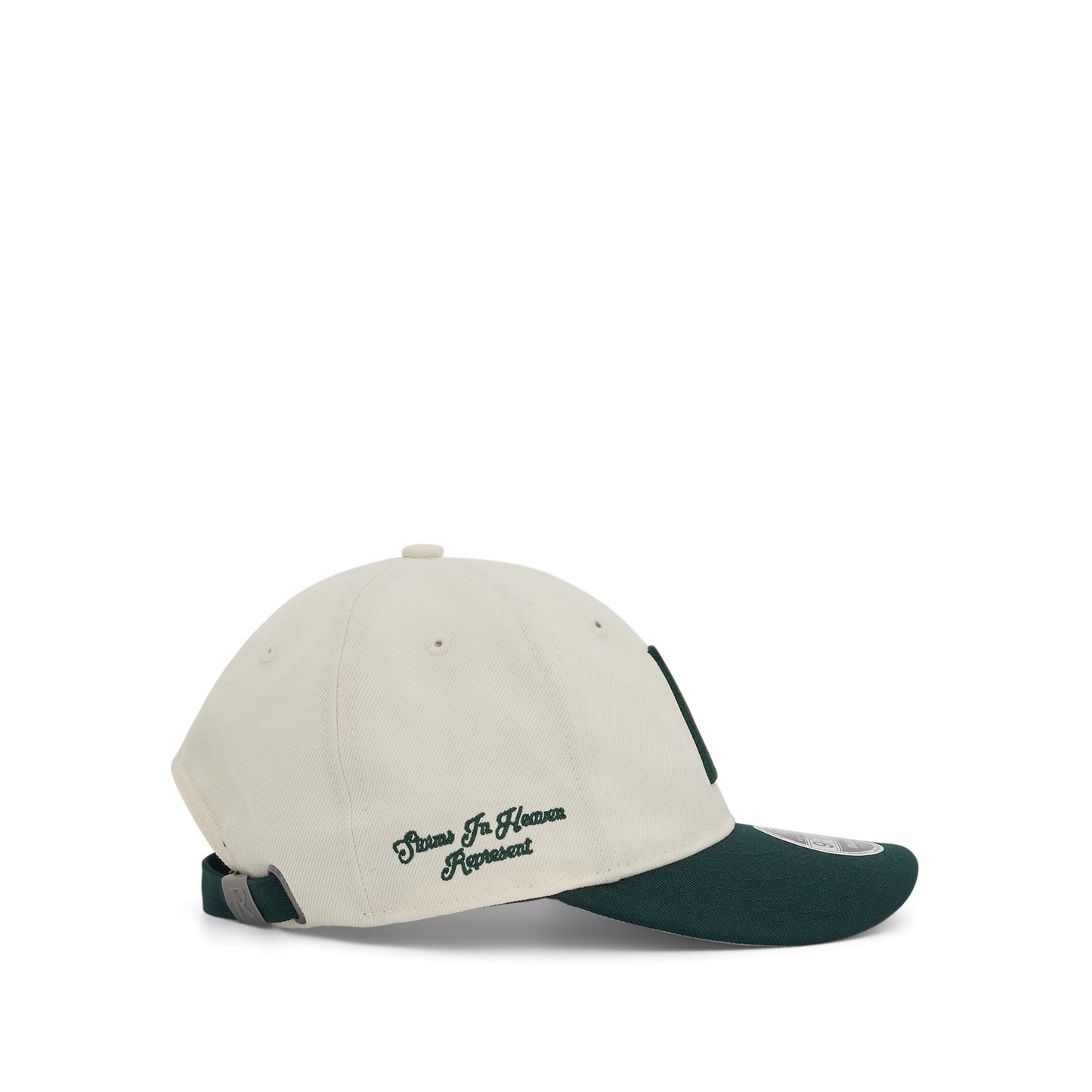 Initial Cap in Cream/Racing Green