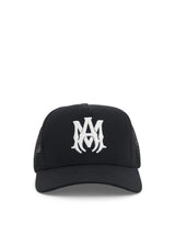 Amiri MA Logo Trucker Hat in Black