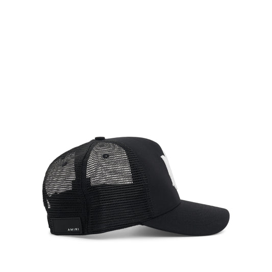 MA Logo Trucker Hat in Black/White