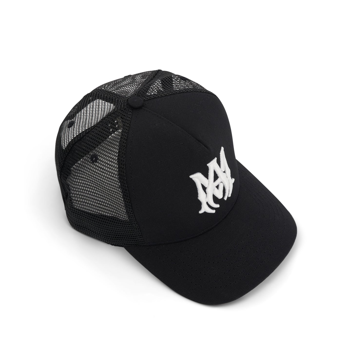MA Logo Trucker Hat in Black/White