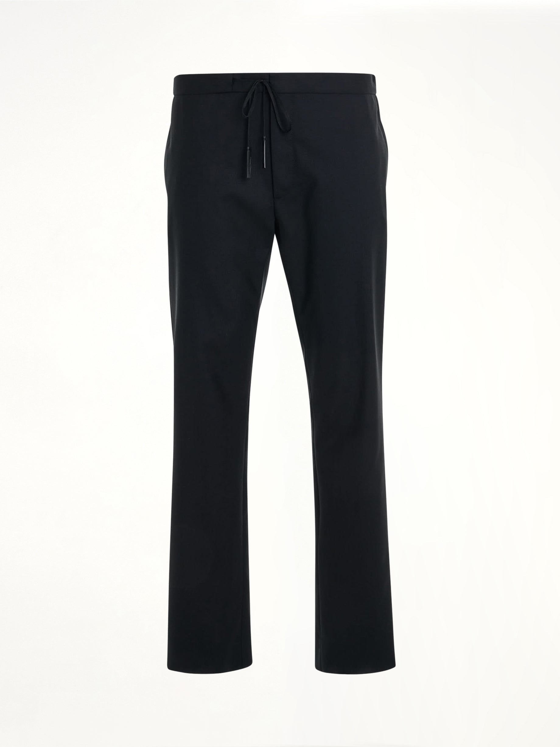 Drawstring Tailored Trouser in Black