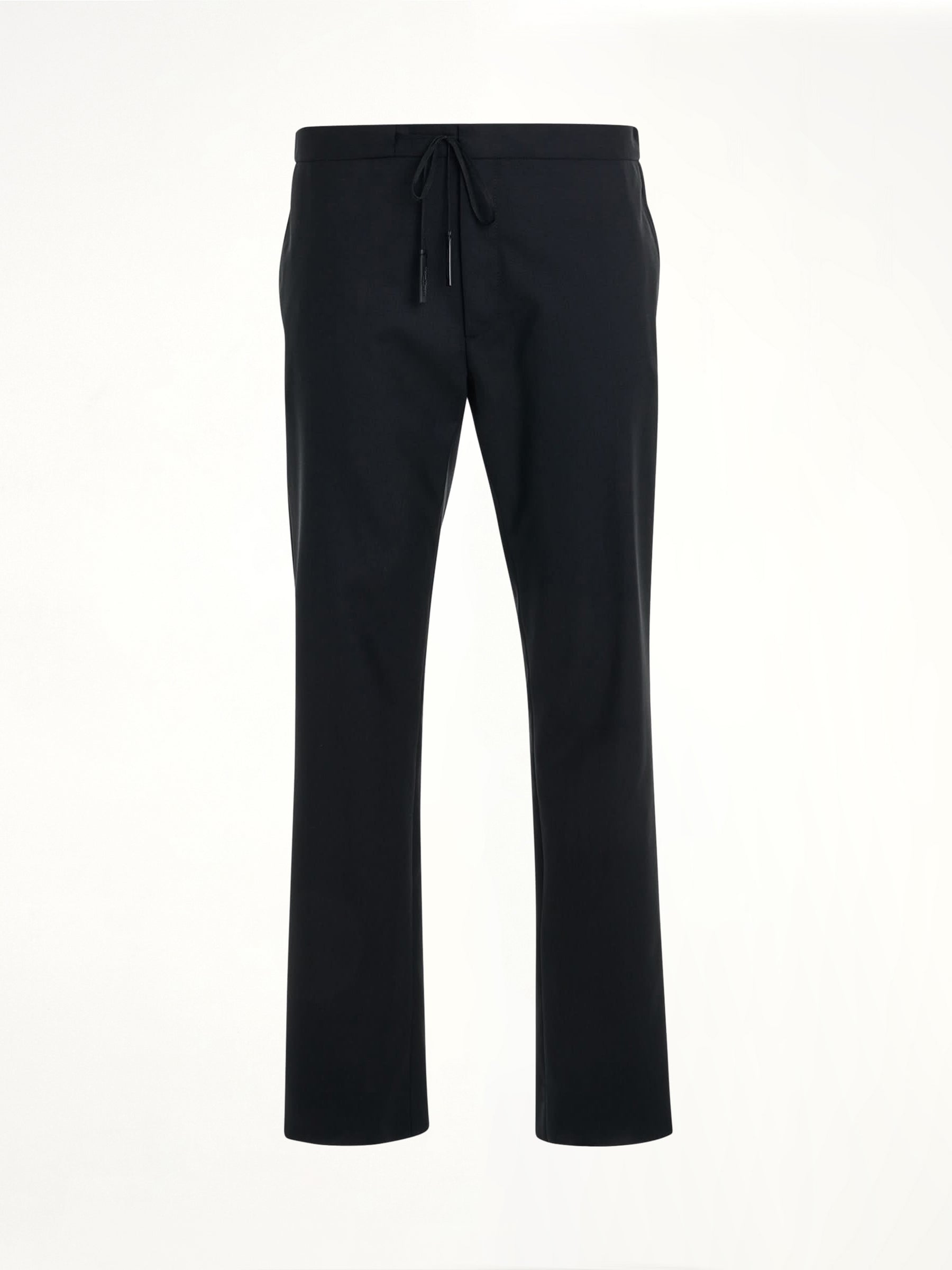 Drawstring Tailored Trouser in Black