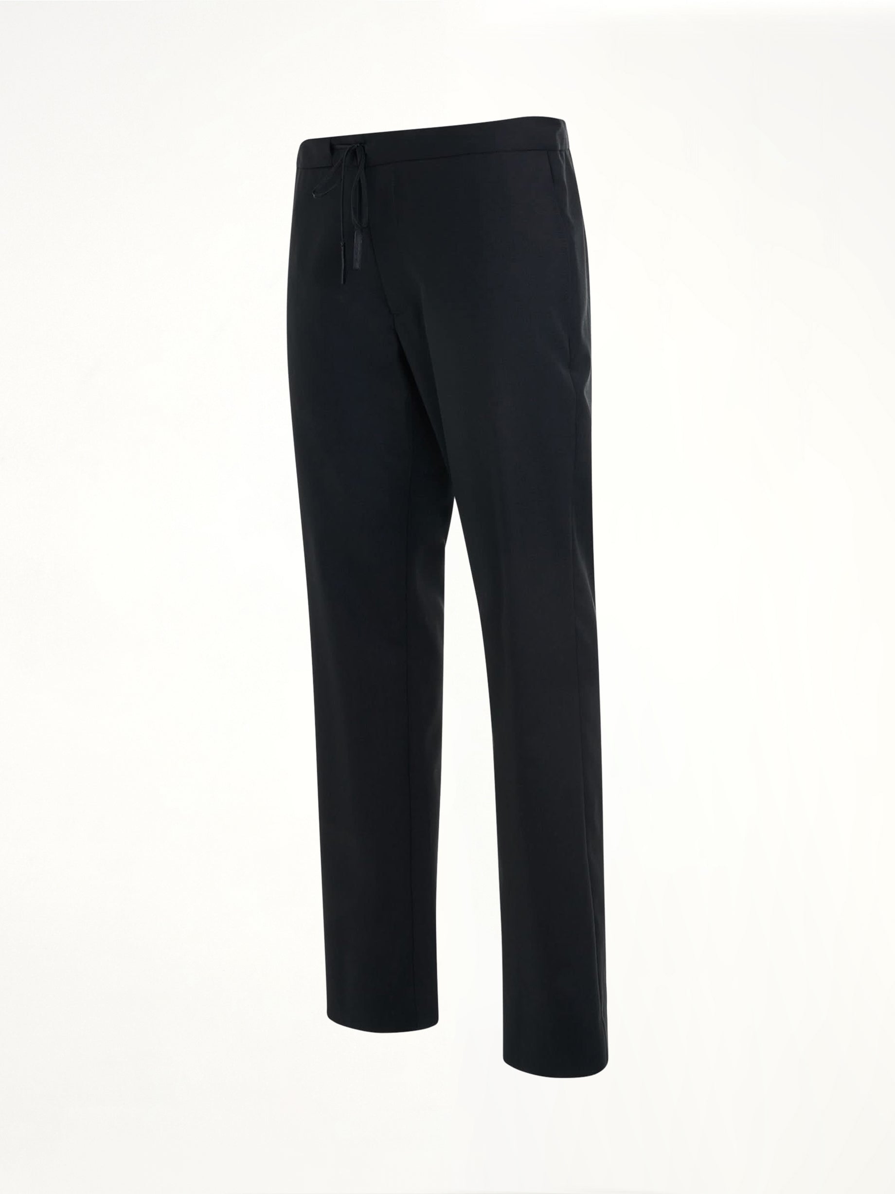 Drawstring Tailored Trouser in Black