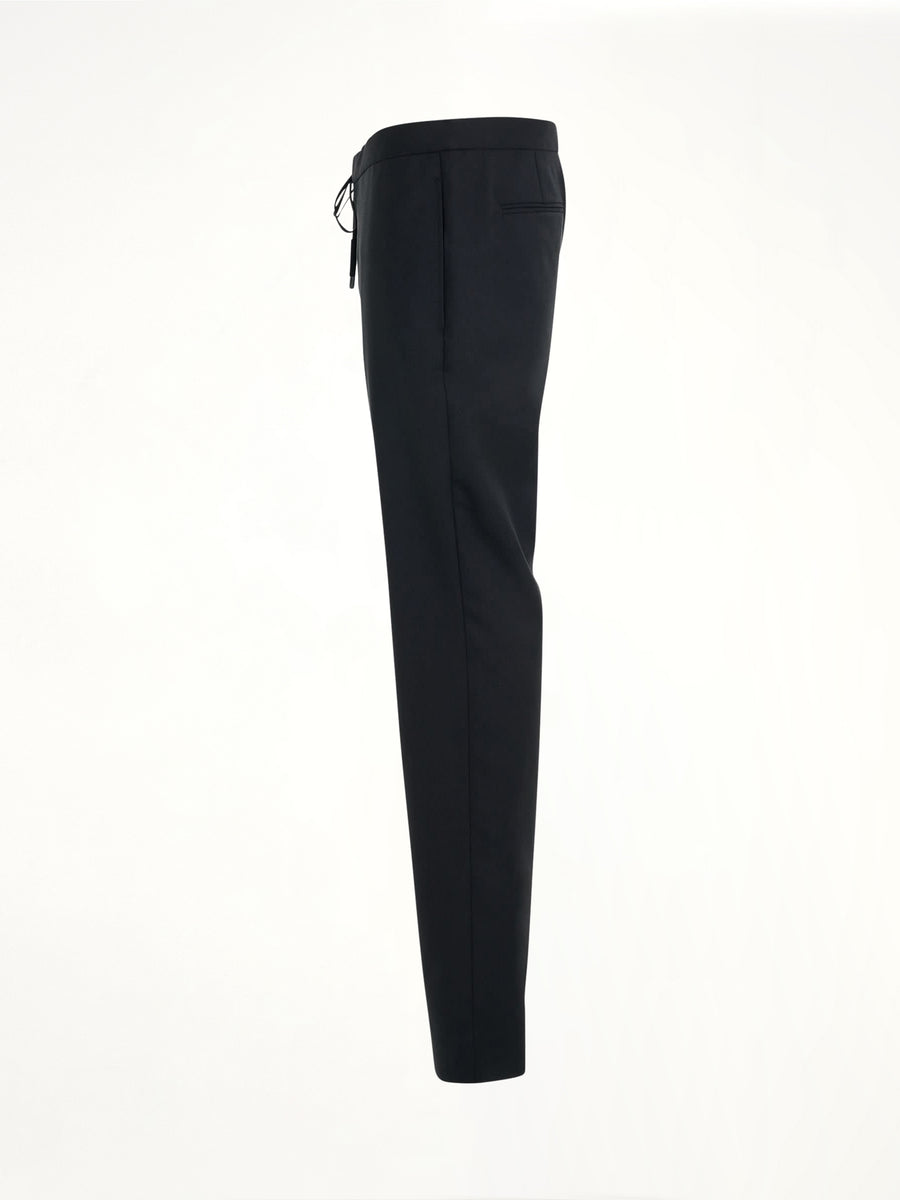 Drawstring Tailored Trouser in Black
