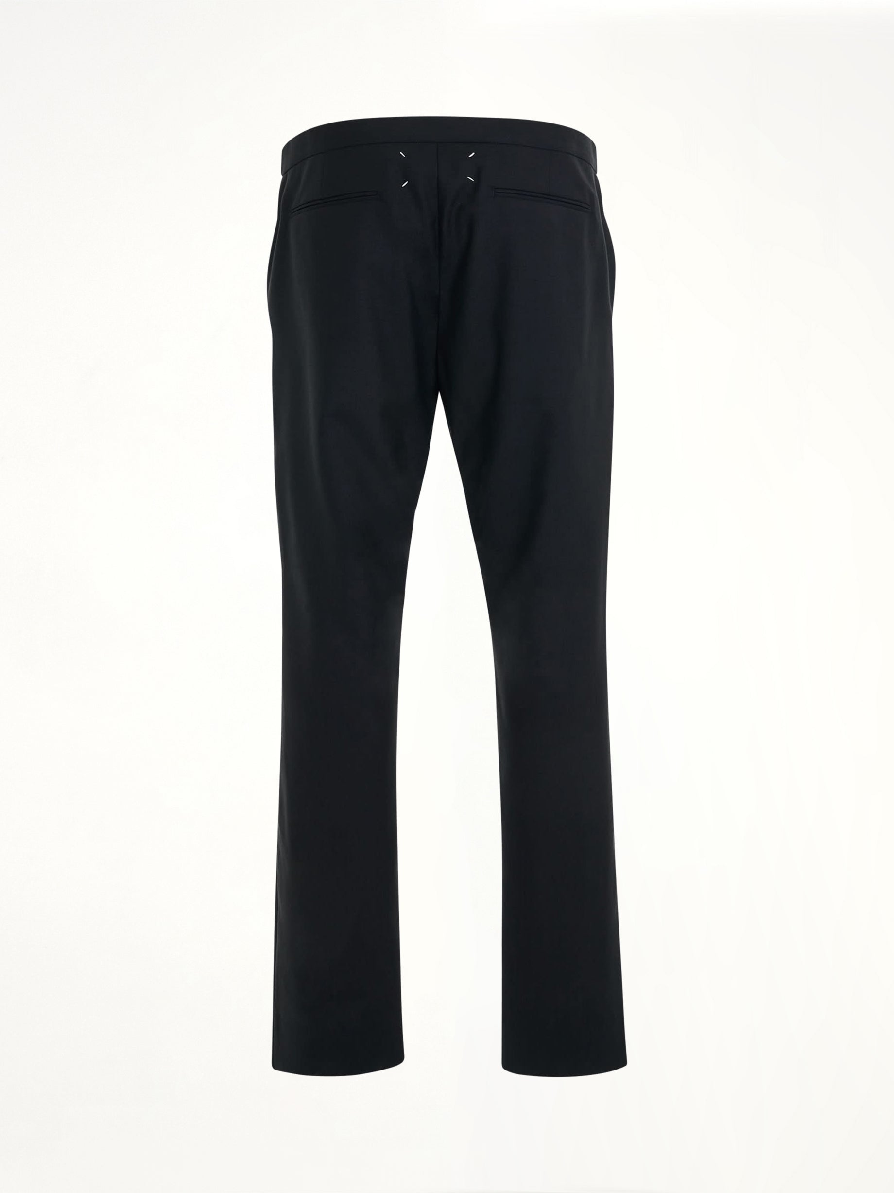 Drawstring Tailored Trouser in Black