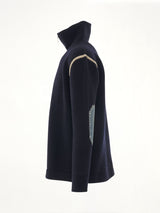Knit Pullover with Stripe Detail in Navy