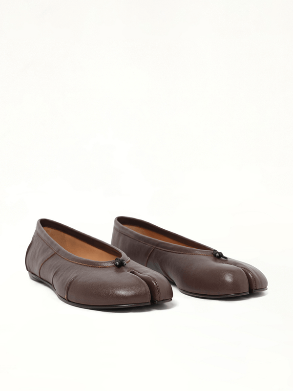 Tabi New Ballerina in Moka Front View | MAISON MARGIELA