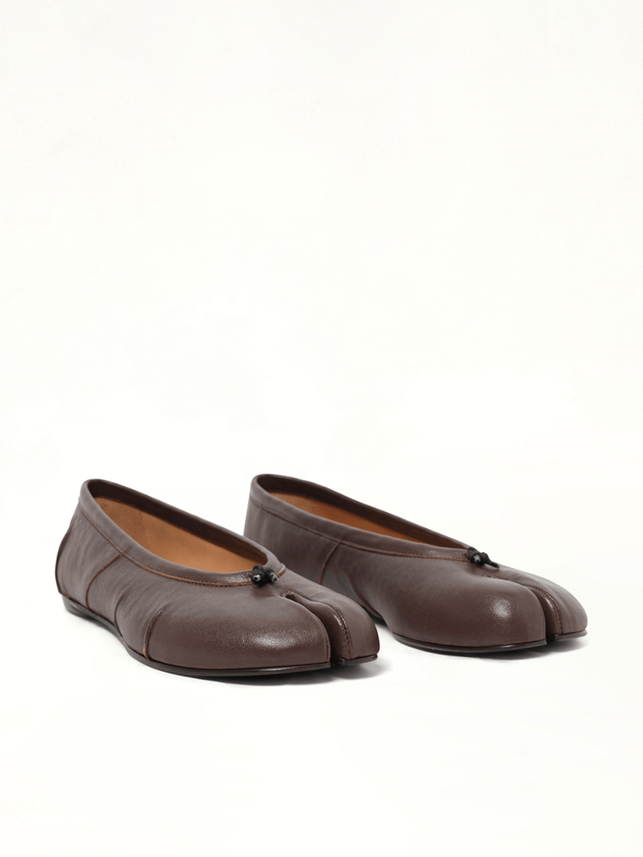 Tabi New Ballerina in Moka Front View | MAISON MARGIELA