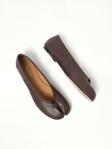 Tabi New Ballerina in Moka Top View | MAISON MARGIELA