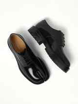 Tabi Lace-Ups Chunky Sole in Black Top View | MAISON MARGIELA