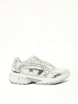 S-PRO-V-DENSE Low Sneaker in White/Silver Side View | DIESEL