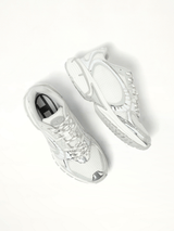 S-PRO-V-DENSE Low Sneaker in White/Silver Top View | DIESEL