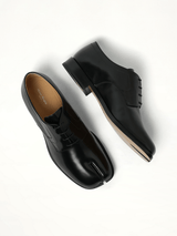 Tabi Lace-Up Derby in Black Top View | MAISON MARGIELA