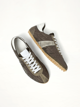 Sprinters Low Sneaker in Dark Green/White/Grey Top View | MAISON MARGIELA