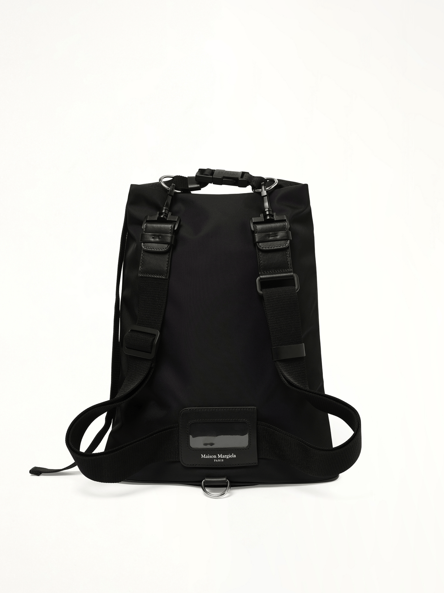 High Tech Roll Up Backpack in Black