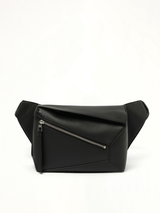 Puzzle Edge Small Bumbag in Black