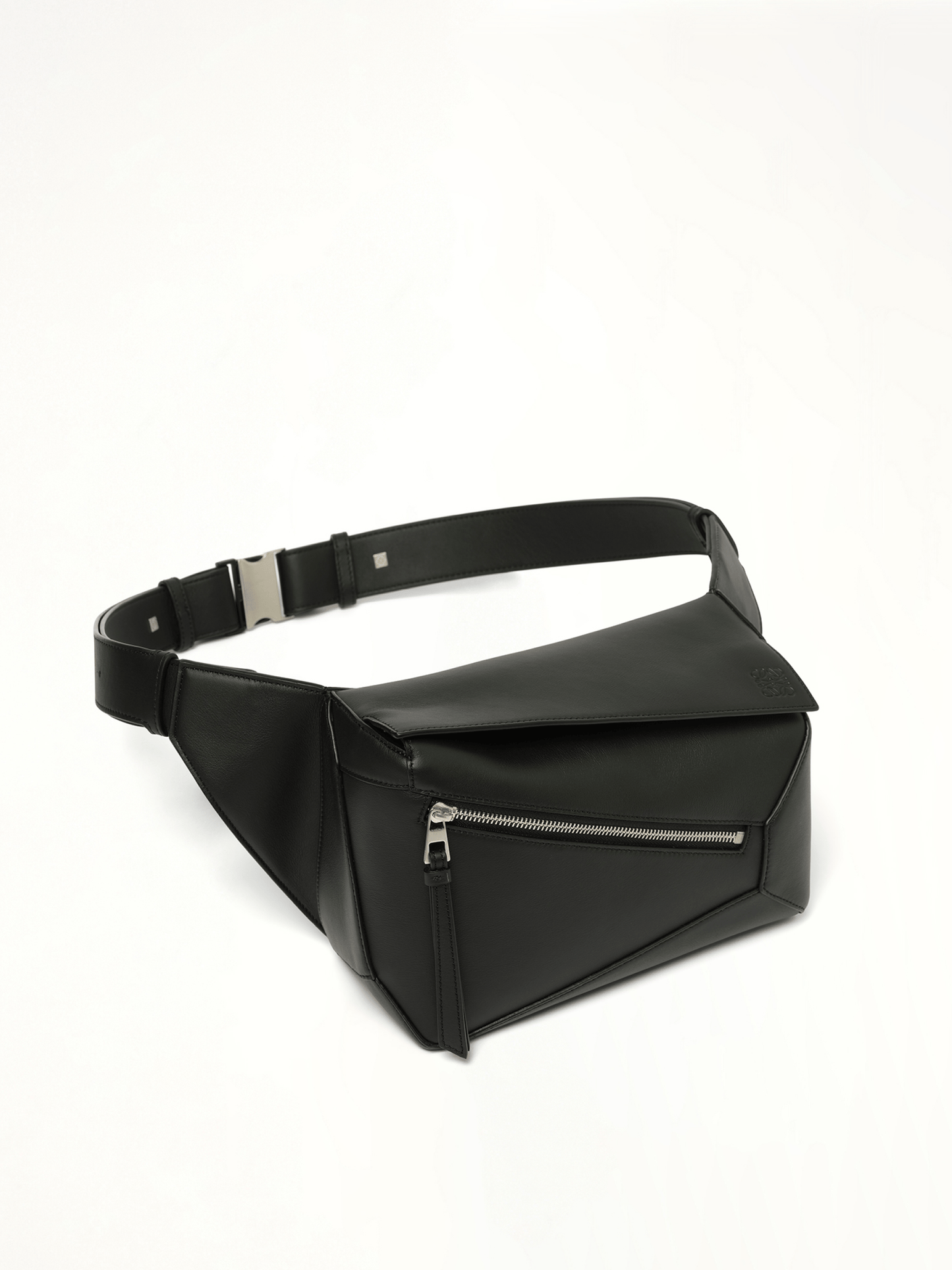 Puzzle Edge Small Bumbag in Black