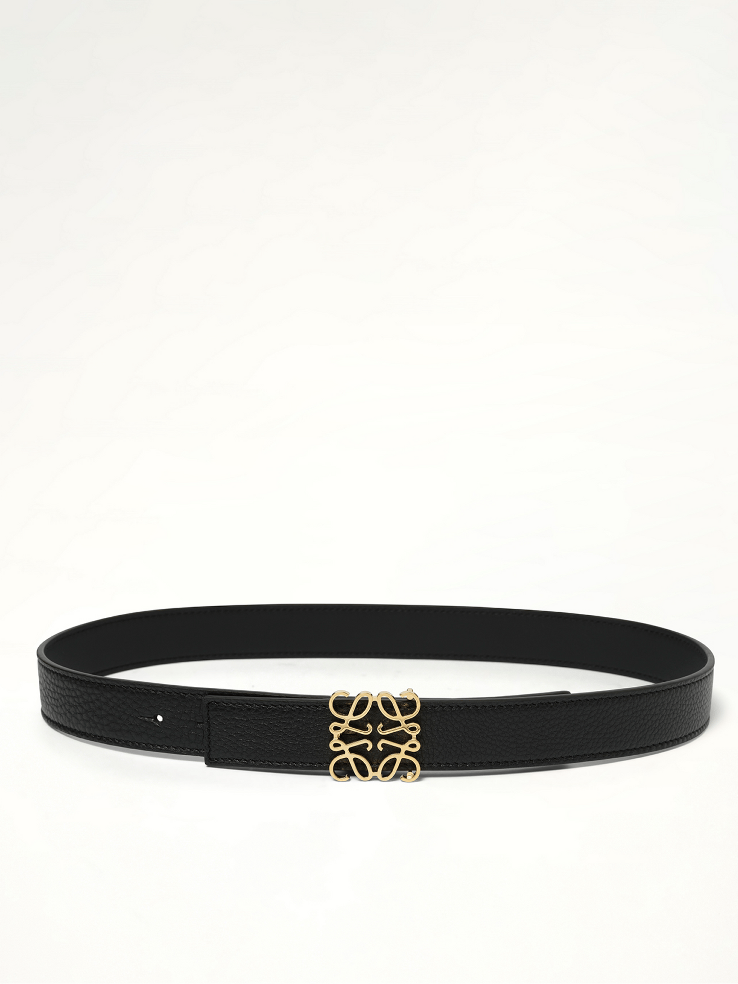 Anagram Reversible 2.8cm Belt in Black/Gold