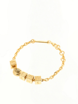 Pebble Cube Bracelet in Gold