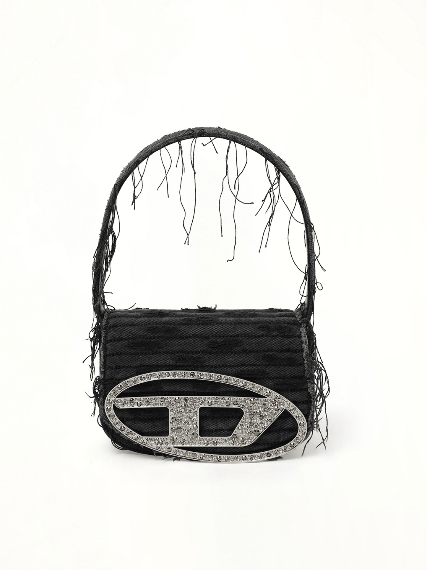 1DR Denim Shoulder Bag in Black