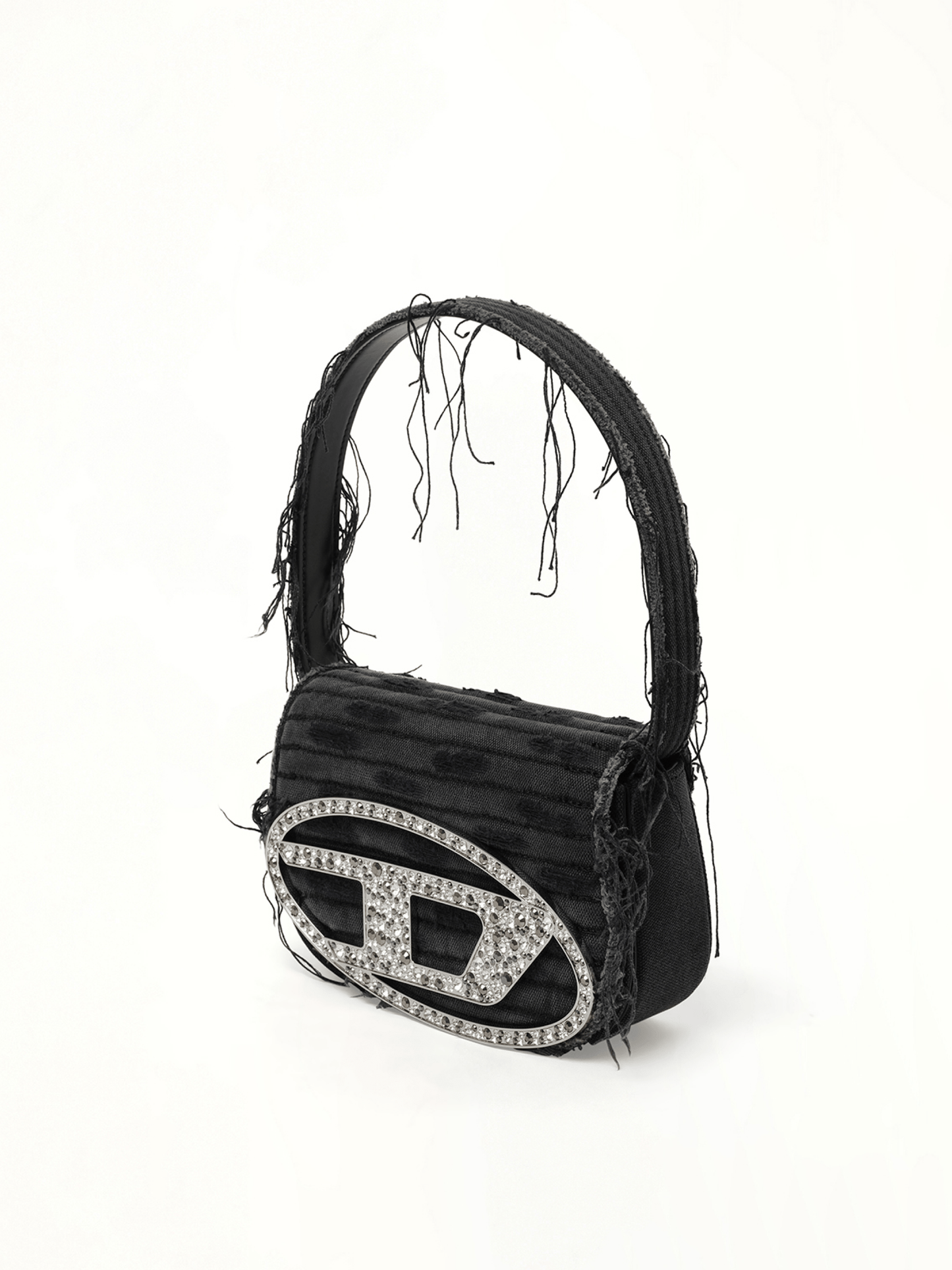 1DR Denim Shoulder Bag in Black