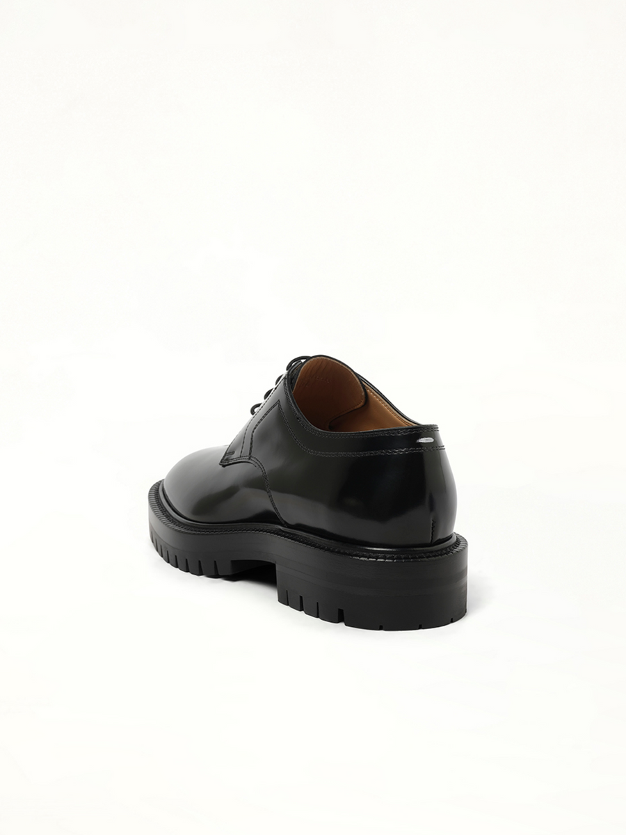 Tabi Lace-Ups Chunky Sole in Black Back View | MAISON MARGIELA