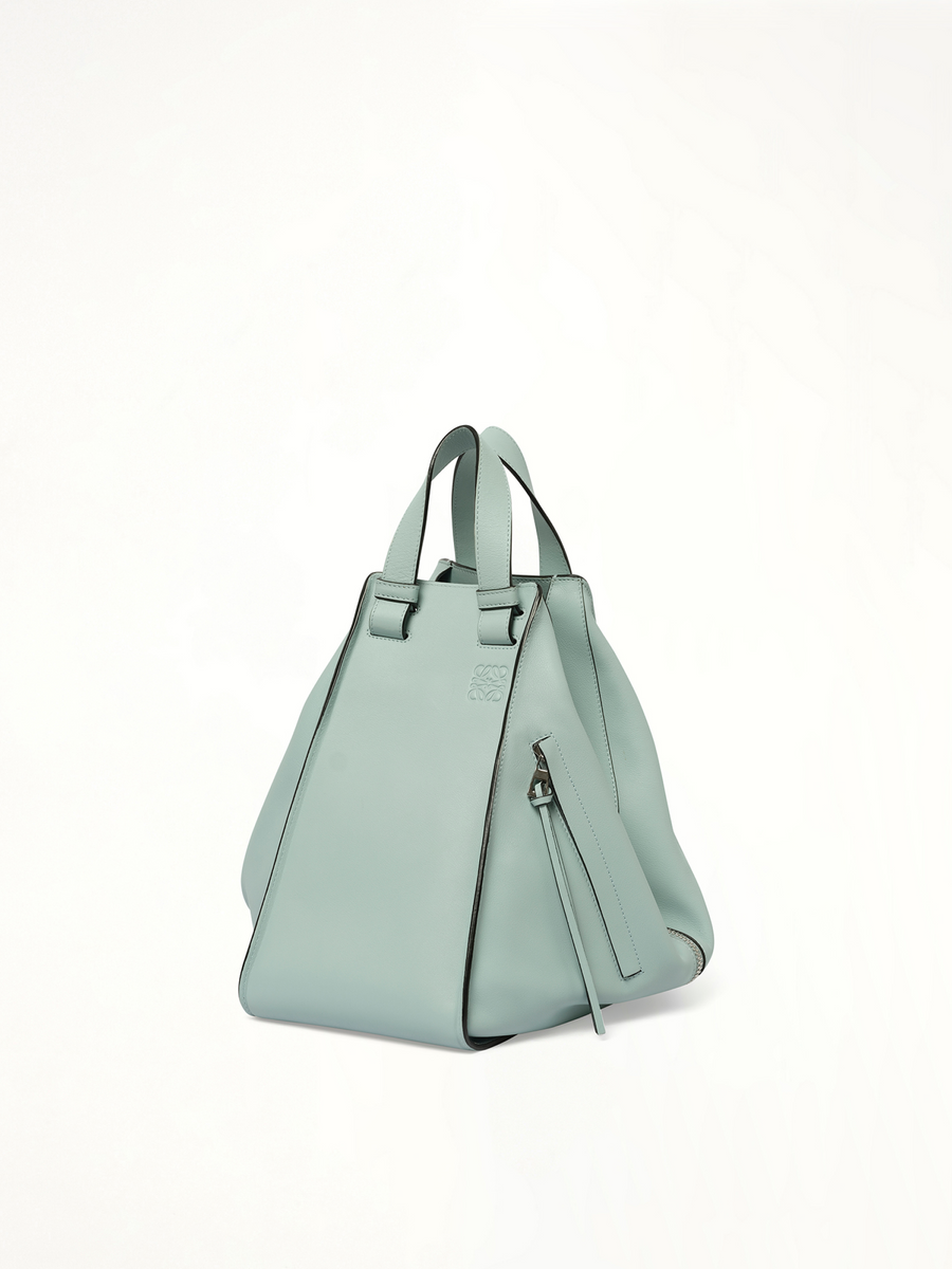 Medium Hammock Bag in Classic Calfskin in Aqua