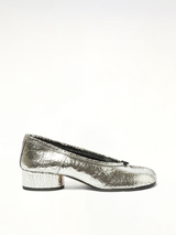 New Tabi Ballerina H30 in Silver Side View | MAISON MARGIELA