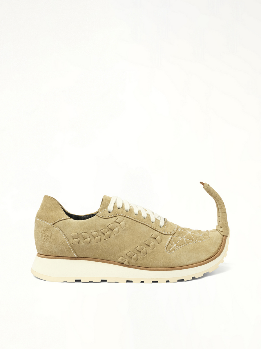 Dinosaur Sneaker Low in Gold Side View | LOEWE