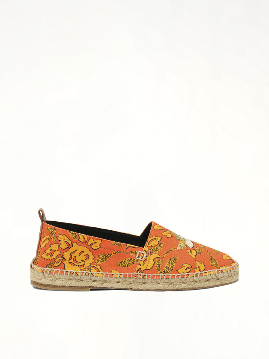 Loewe x Paula Prt Espadrille in Orange/Yellow Side View | LOEWE