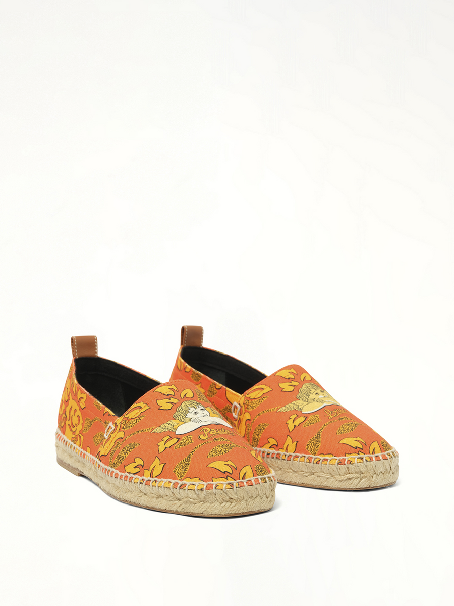 Loewe x Paula Prt Espadrille in Orange/Yellow Front View | LOEWE