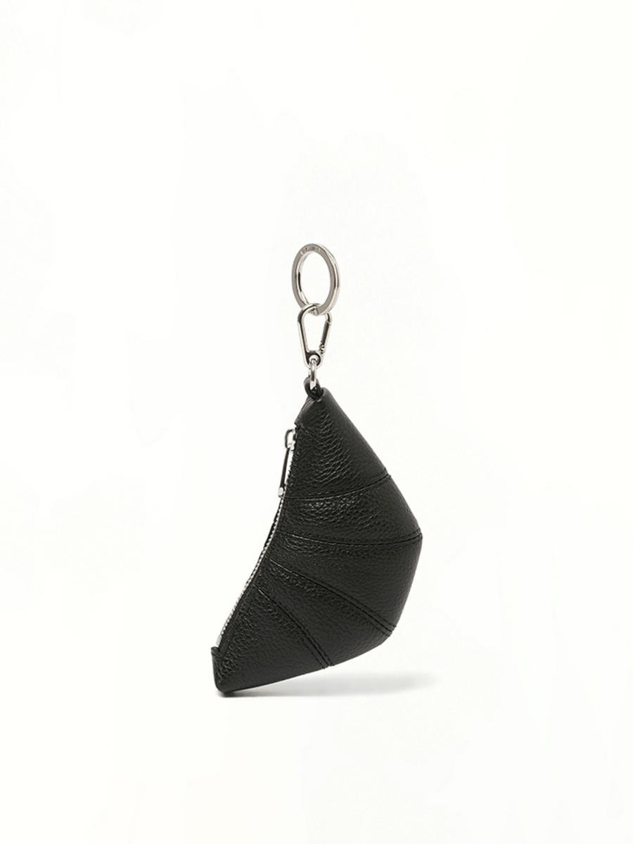 Mini Croissant Keyring in Black