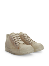 Low Leather Sneakers in Natural Front View | RICK OWENS