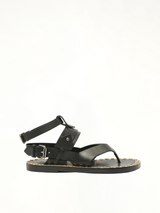 Justy Sandals in Black Side View | ISABEL MARANT