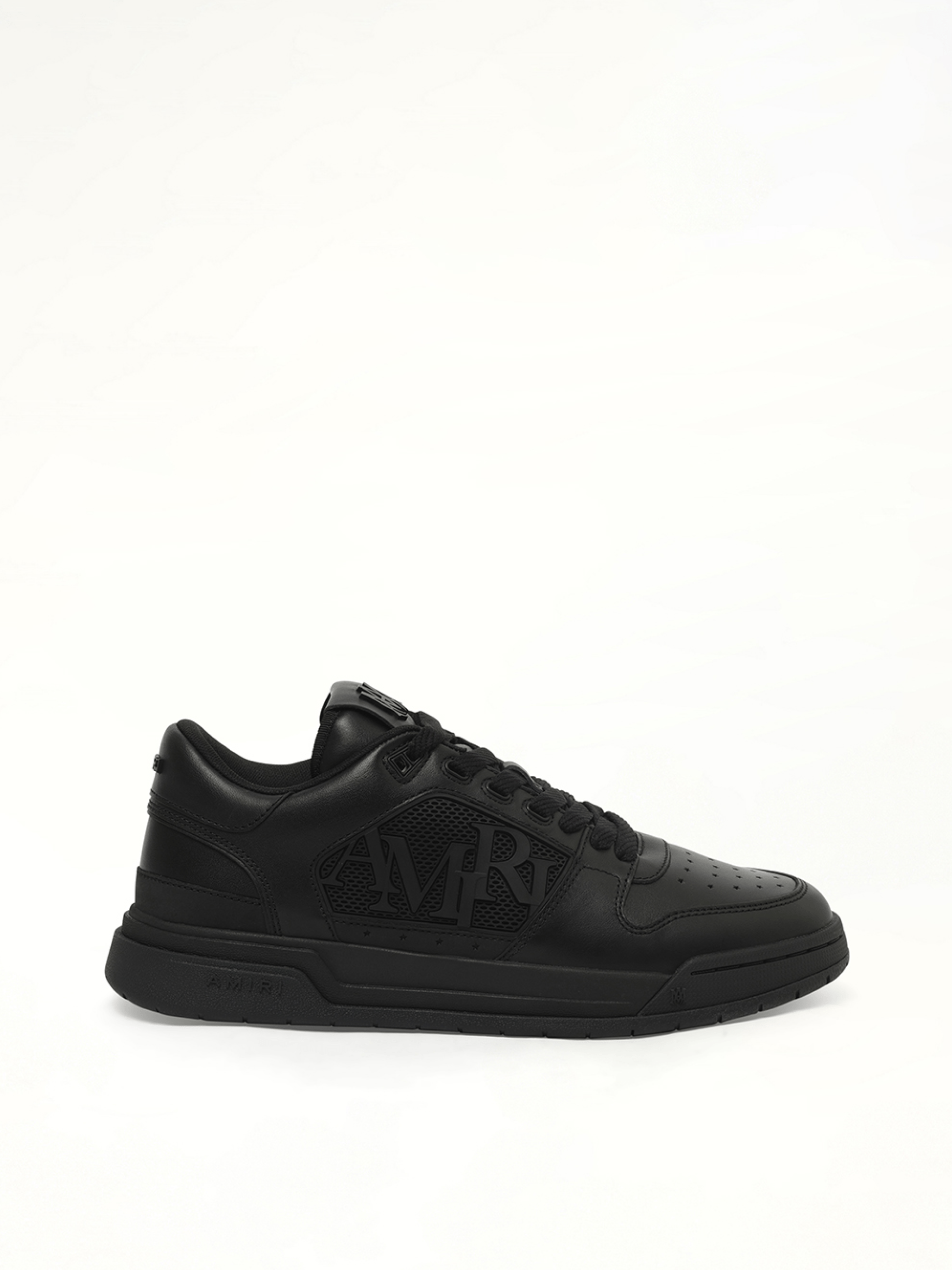 Classic Low Sneaker in Black/Black Side View | AMIRI
