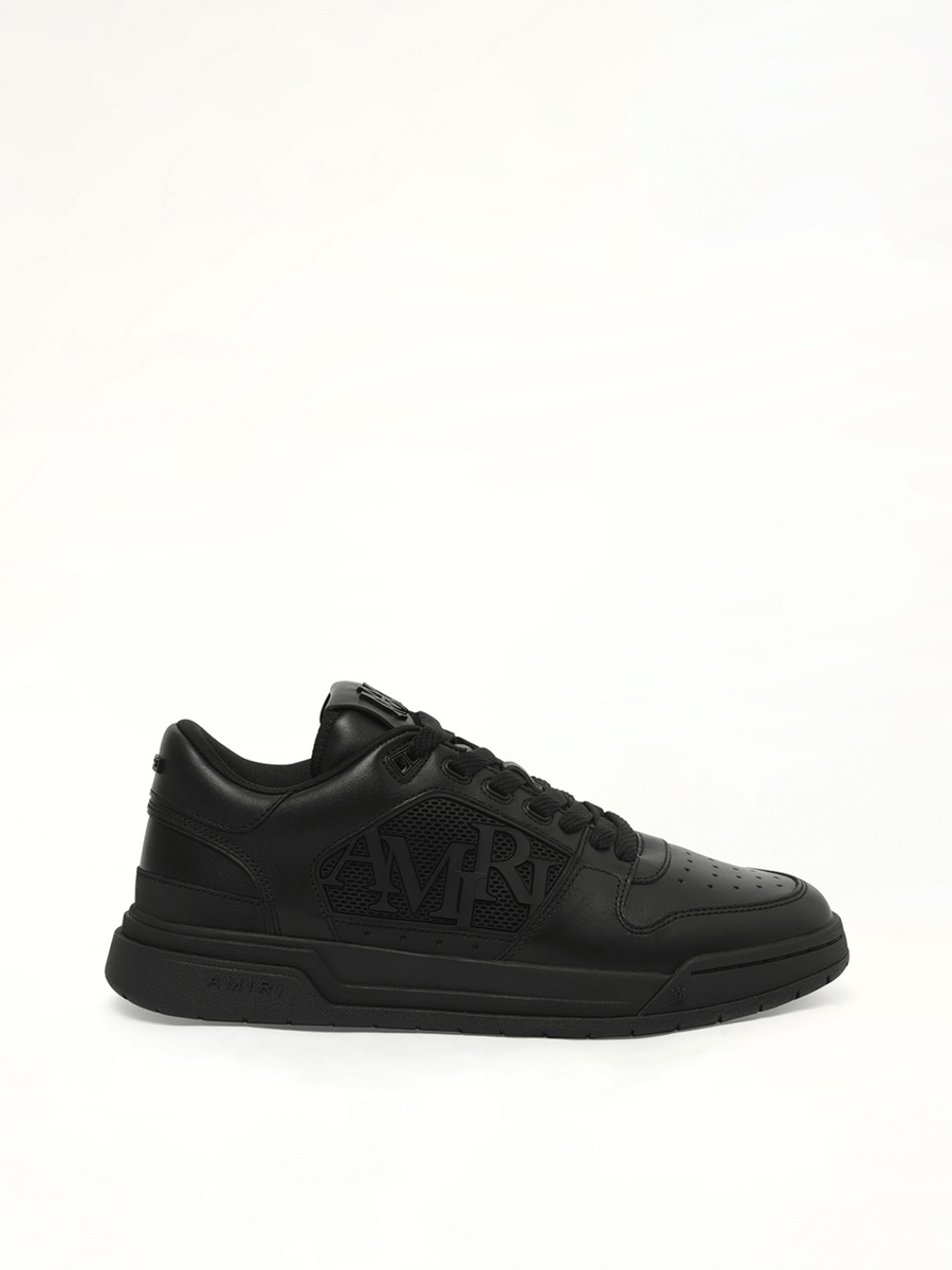 Classic Low Sneaker in Black/Black Side View | AMIRI