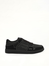 Skeleton Top Low Sneaker in Black Side View | AMIRI