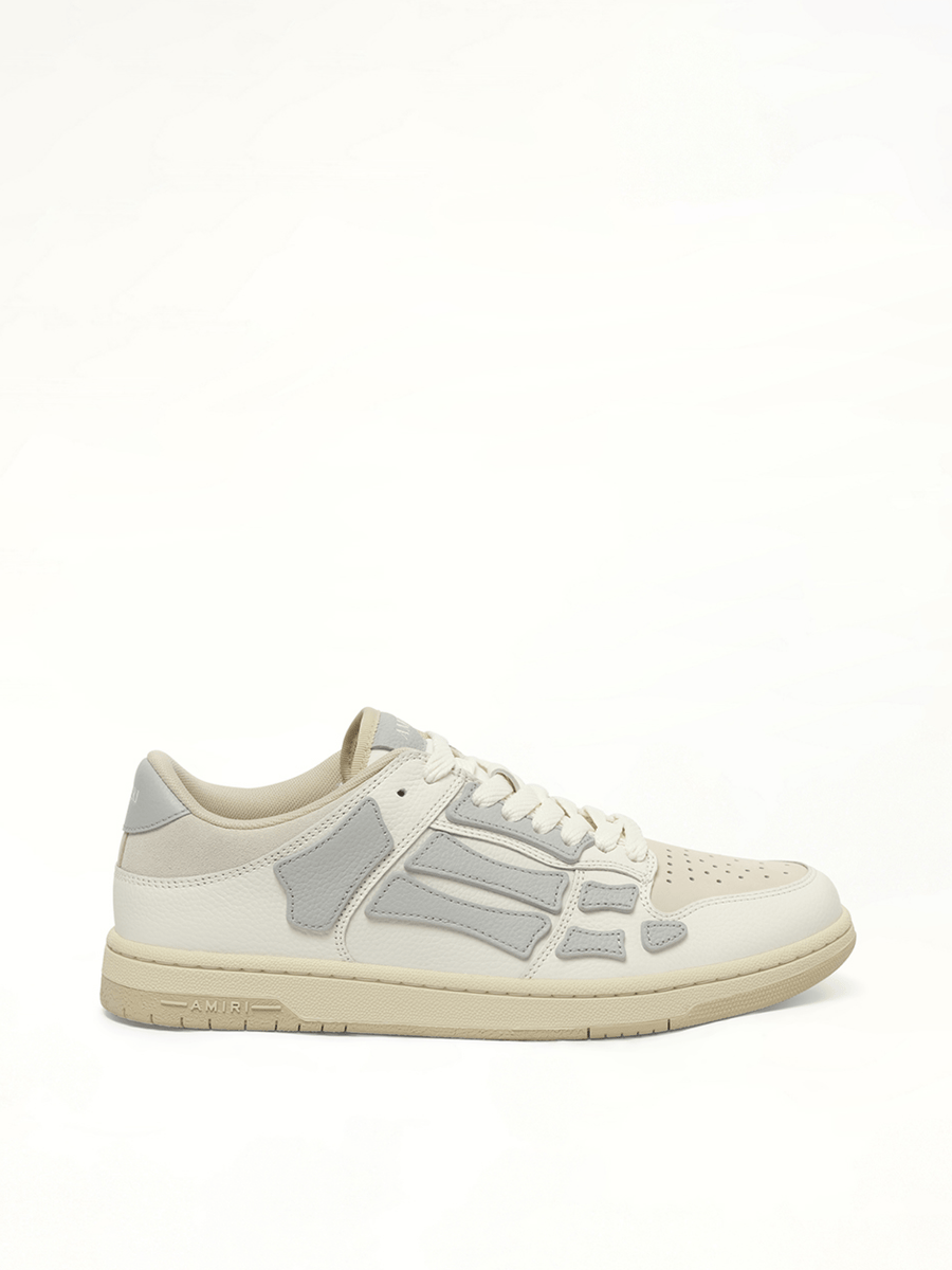 Skeleton Top Low Sneaker in Grey Side View | AMIRI