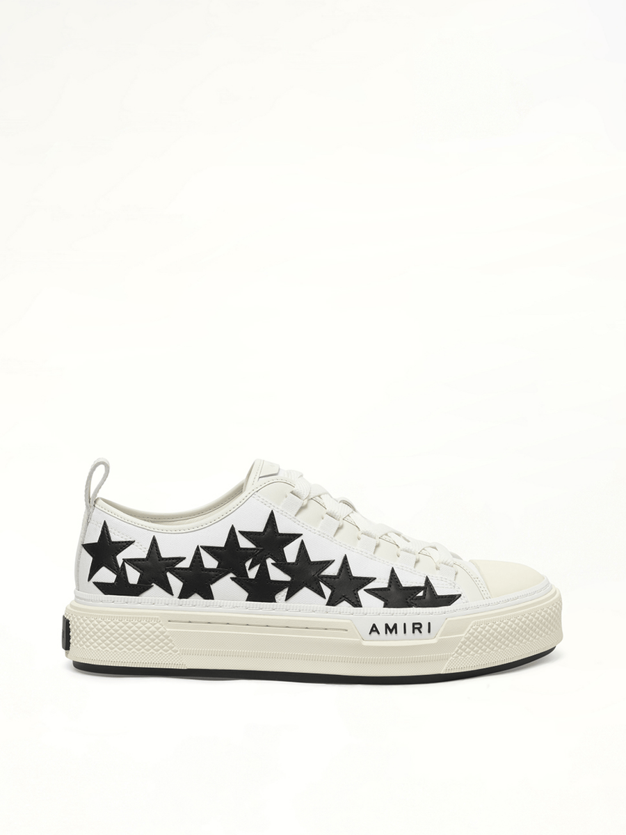 Court Low Sneaker in White/Black Side View | AMIRI