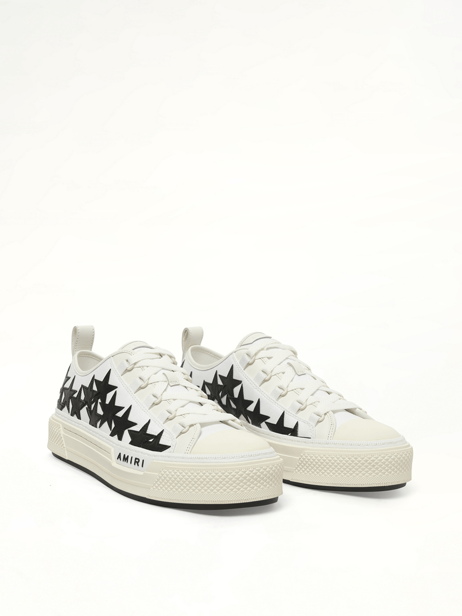 Court Low Sneaker in White/Black Front View | AMIRI