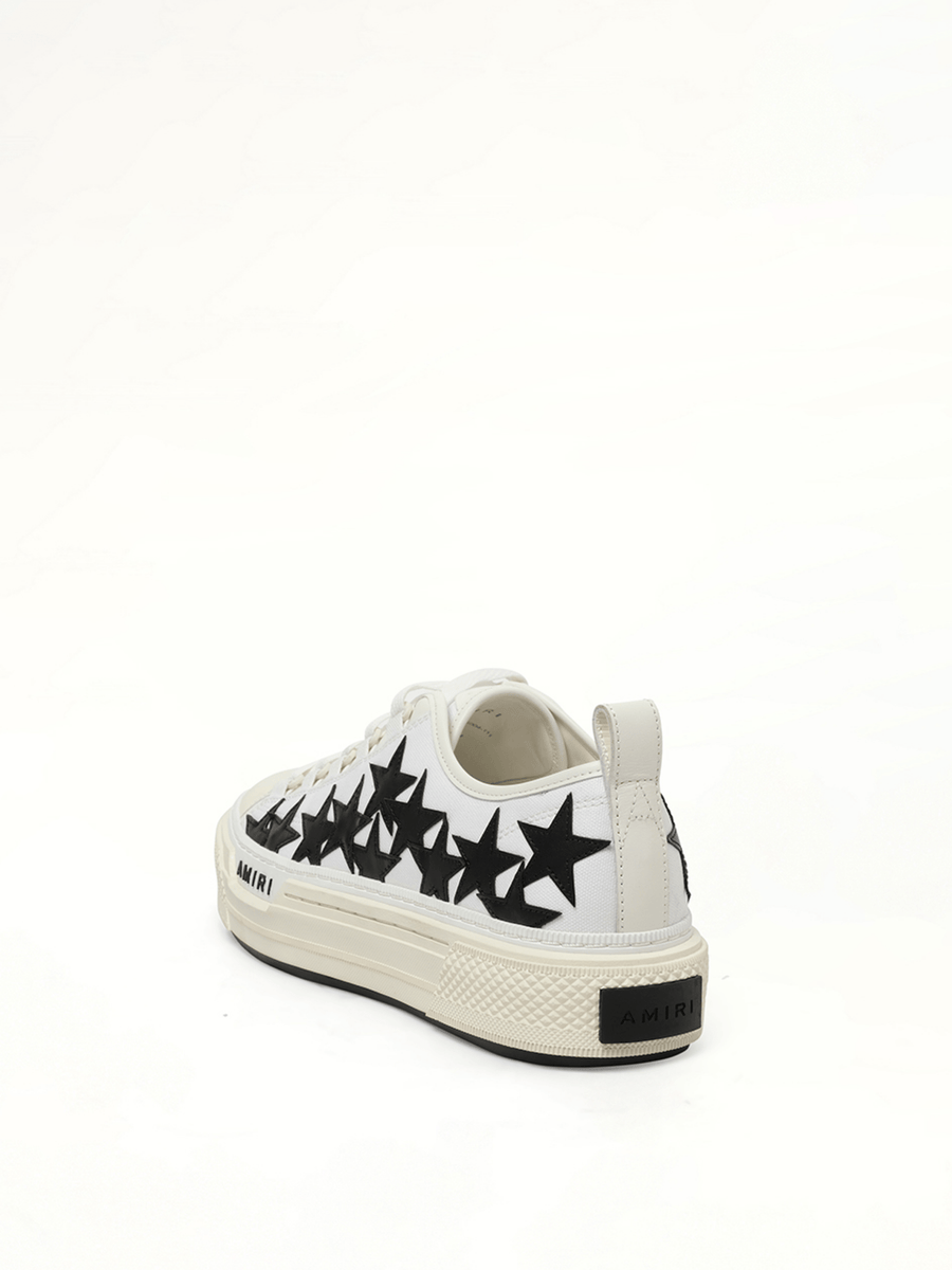 Court Low Sneaker in White/Black Back View | AMIRI