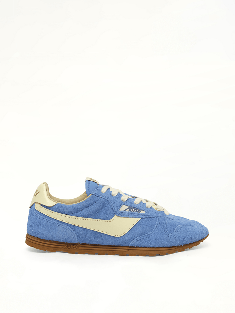 Windspin Low Sneakers in Yatch Blue/Rutabaga Side View | AUTRY
