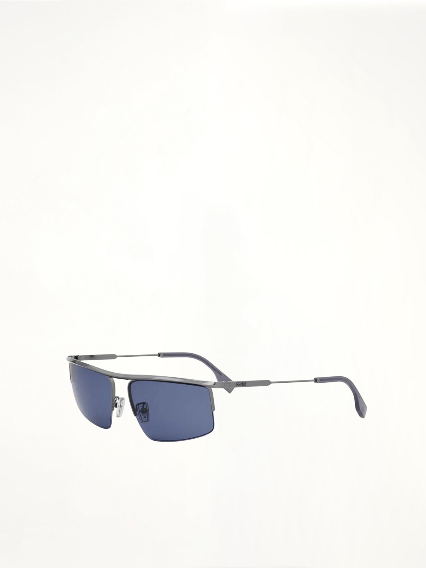 Fendi FE40141U 6012V Metal Sunglasess in Grey/Blue