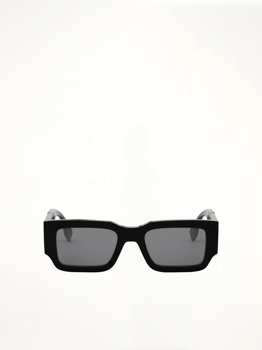 Fendi FE40131I 5101A Acetate Sunglasses in Black/Silver