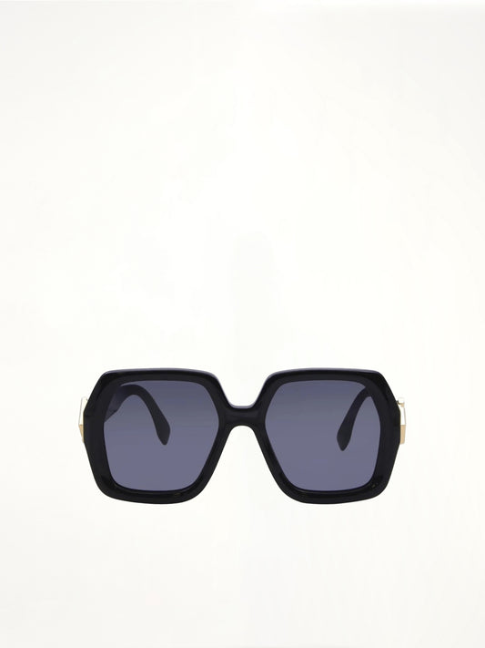 Fendi FE40139F 5401V Acetate Sunglasess in Black/Gold