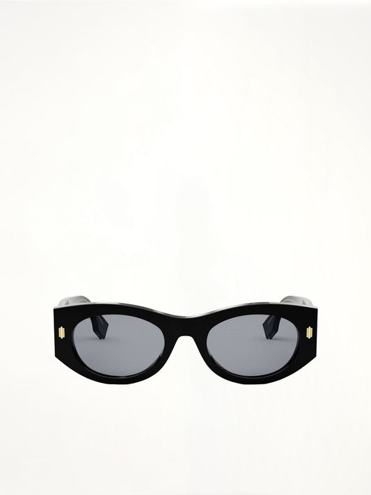 Fendi FE40125F 5301V Acetate Sunglasses in Black/Gold