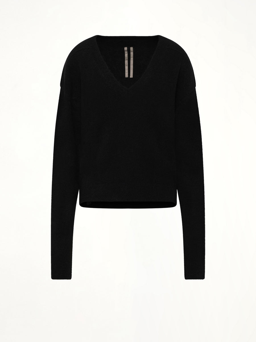 Tommy V Neck Sweater in Black